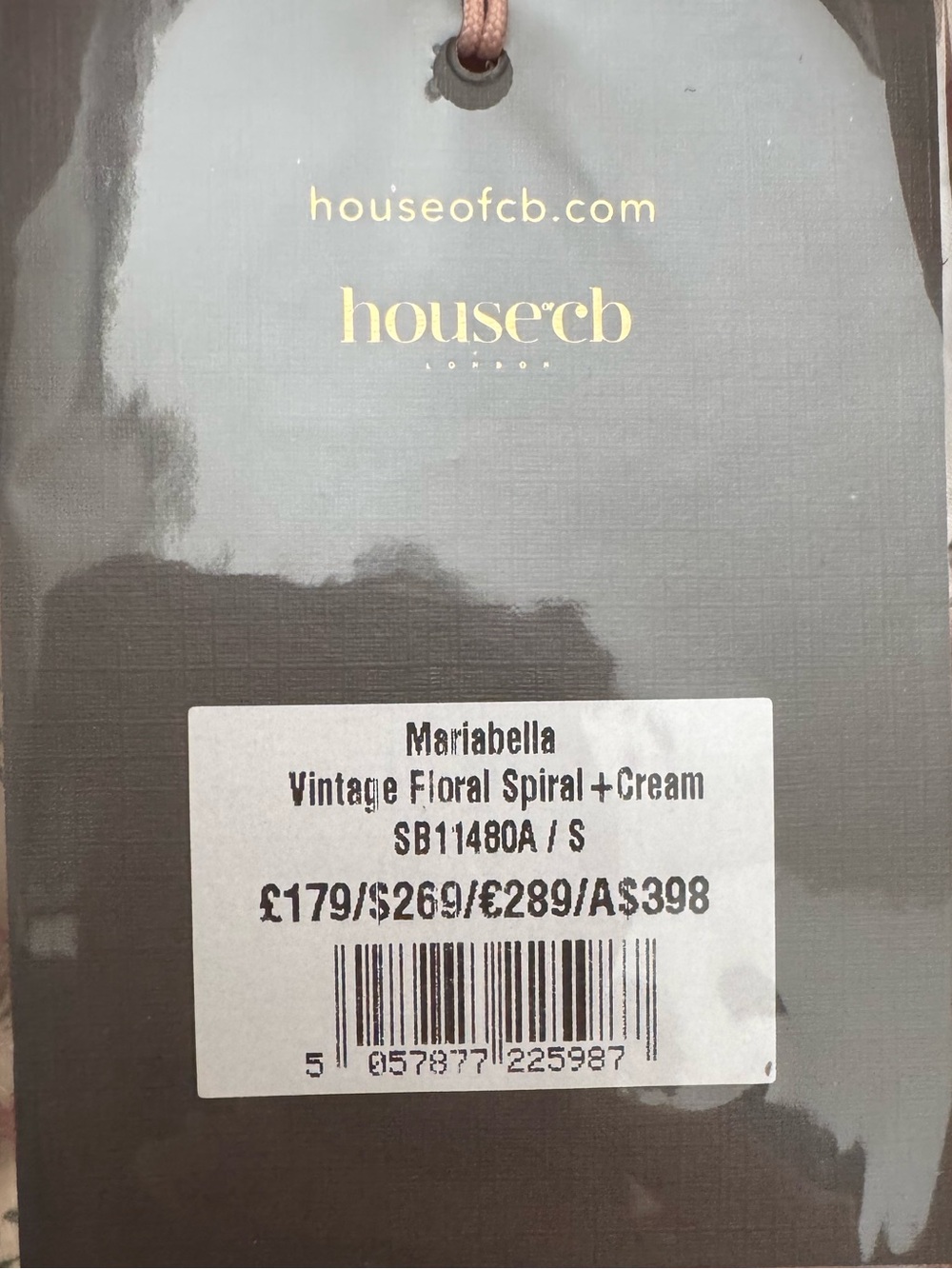 House of CB Mariabella Cream Floral Print Cotton Midi Sun Dress Size Small NWT - Picture 12 of 12